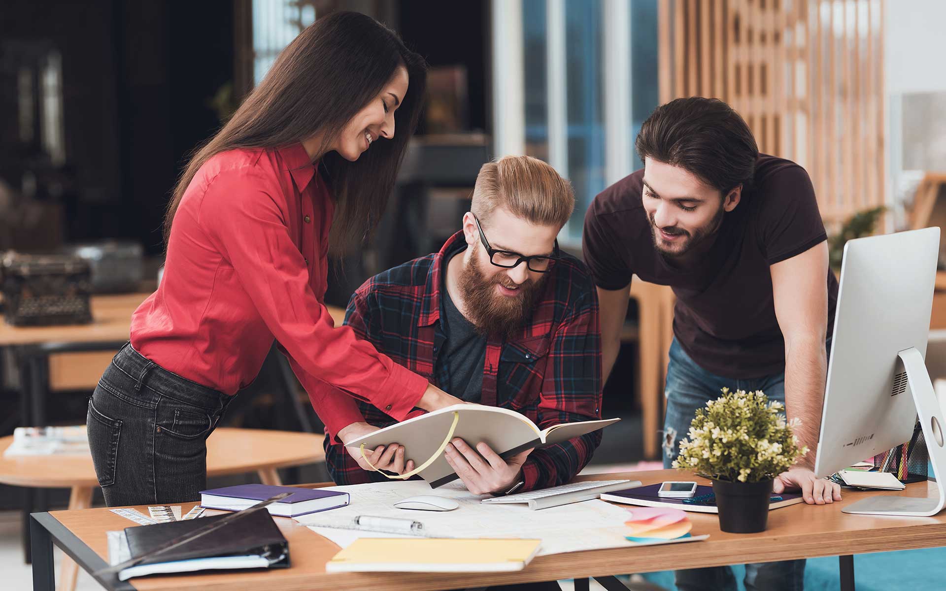 CorpAlly team working on a client project